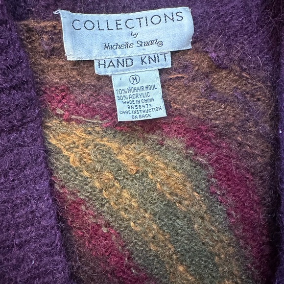 Michelle Stuart hand knit vintage cardigan size Medium - Picture 4 of 4